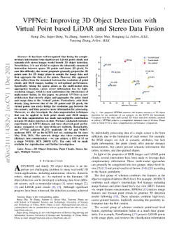 VPFNet: Improving 3D Object Detection with Virtual Point based LiDAR and
  Stereo Data Fusion