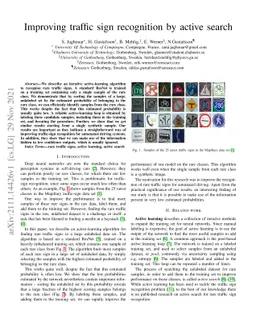 Improving traffic sign recognition by active search