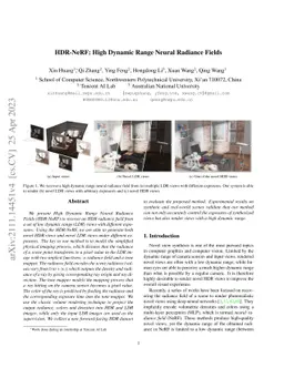 HDR-NeRF: High Dynamic Range Neural Radiance Fields