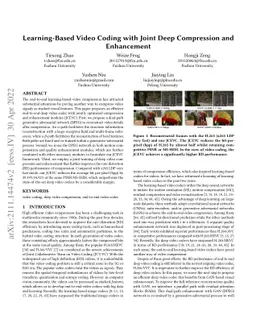 Learning-Based Video Coding with Joint Deep Compression and Enhancement