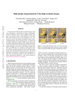 High Quality Segmentation for Ultra High-resolution Images