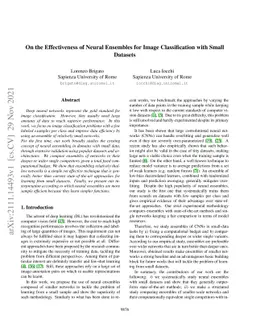 On the Effectiveness of Neural Ensembles for Image Classification with
  Small Datasets