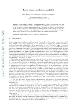 Local planar domination revisited