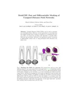 MeshUDF: Fast and Differentiable Meshing of Unsigned Distance Field
  Networks