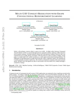 Multi-UAV Conflict Resolution with Graph Convolutional Reinforcement
  Learning