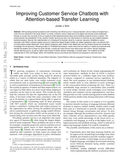 Improving Customer Service Chatbots with Attention-based Transfer
  Learning