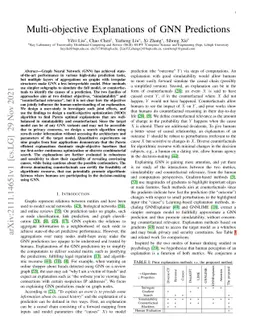 Multi-objective Explanations of GNN Predictions
