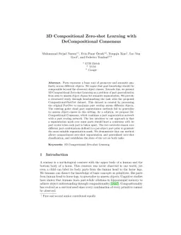 3D Compositional Zero-shot Learning with DeCompositional Consensus