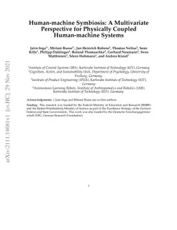 Human-machine Symbiosis: A Multivariate Perspective for Physically
  Coupled Human-machine Systems