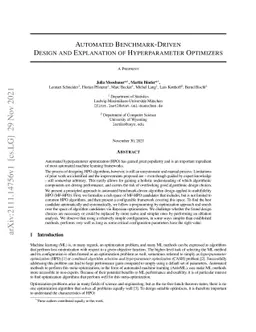 Automated Benchmark-Driven Design and Explanation of Hyperparameter
  Optimizers