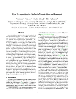 Deep Decomposition for Stochastic Normal-Abnormal Transport