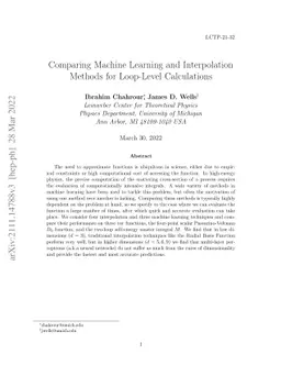 Comparing Machine Learning and Interpolation Methods for Loop-Level
  Calculations