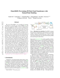 Point-BERT: Pre-training 3D Point Cloud Transformers with Masked Point
  Modeling