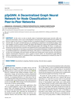 p2pGNN: A Decentralized Graph Neural Network for Node Classification in
  Peer-to-Peer Networks
