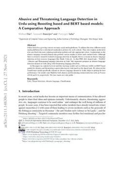 Abusive and Threatening Language Detection in Urdu using Boosting based
  and BERT based models: A Comparative Approach
