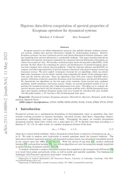 Rigorous data-driven computation of spectral properties of Koopman
  operators for dynamical systems