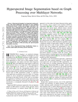 Hyperspectral Image Segmentation based on Graph Processing over
  Multilayer Networks