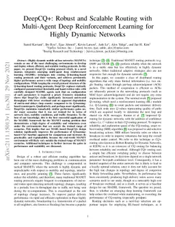 DeepCQ+: Robust and Scalable Routing with Multi-Agent Deep Reinforcement
  Learning for Highly Dynamic Networks
