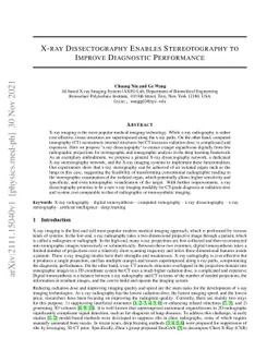 X-ray Dissectography Enables Stereotography to Improve Diagnostic
  Performance