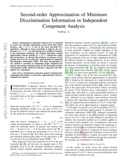 Second-order Approximation of Minimum Discrimination Information in
  Independent Component Analysis