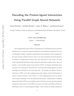 Decoding the Protein-ligand Interactions Using Parallel Graph Neural
  Networks