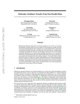 Molecular Attributes Transfer from Non-Parallel Data