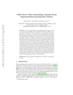 CLIP Meets Video Captioning: Concept-Aware Representation Learning Does
  Matter
