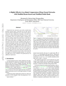 A Highly Effective Low-Rank Compression of Deep Neural Networks with
  Modified Beam-Search and Modified Stable Rank