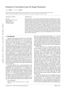 Generative Convolution Layer for Image Generation