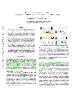 Zero-Shot Semantic Segmentation via Spatial and Multi-Scale Aware Visual
  Class Embedding