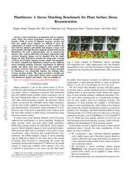 PlantStereo: A Stereo Matching Benchmark for Plant Surface Dense
  Reconstruction