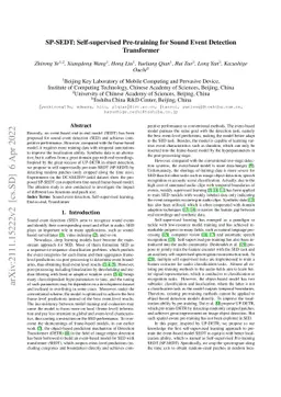 SP-SEDT: Self-supervised Pre-training for Sound Event Detection
  Transformer