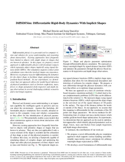 DiffSDFSim: Differentiable Rigid-Body Dynamics With Implicit Shapes