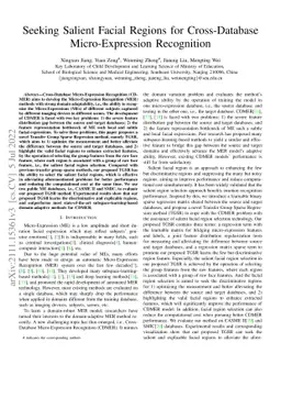 Seeking Salient Facial Regions for Cross-Database Micro-Expression
  Recognition