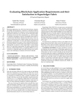 Evaluating Blockchain Application Requirements and their Satisfaction in
  Hyperledger Fabric