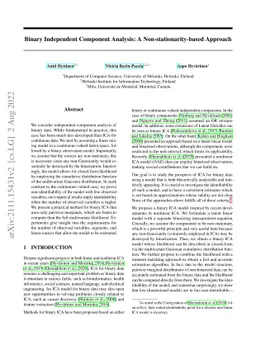 Binary Independent Component Analysis: A Non-stationarity-based Approach