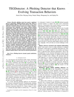 TEGDetector: A Phishing Detector that Knows Evolving Transaction
  Behaviors