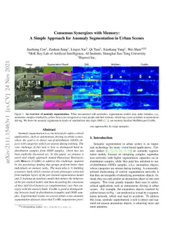 Consensus Synergizes with Memory: A Simple Approach for Anomaly
  Segmentation in Urban Scenes