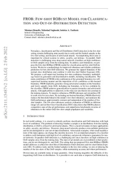 FROB: Few-shot ROBust Model for Classification and Out-of-Distribution
  Detection