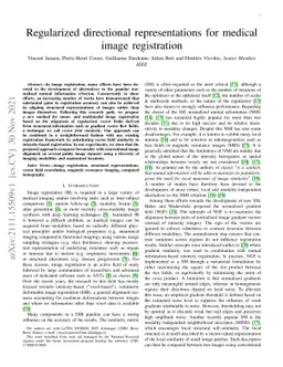 Regularized directional representations for medical image registration