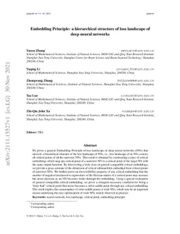 Embedding Principle: a hierarchical structure of loss landscape of deep
  neural networks