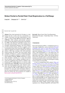 Robust Partial-to-Partial Point Cloud Registration in a Full Range