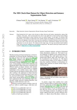 The MIS Check-Dam Dataset for Object Detection and Instance Segmentation
  Tasks