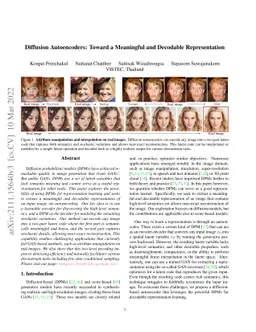 Diffusion Autoencoders: Toward a Meaningful and Decodable Representation