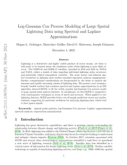 Log-Gaussian Cox Process Modeling of Large Spatial Lightning Data using
  Spectral and Laplace Approximations