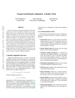 Unsupervised Domain Adaptation: A Reality Check