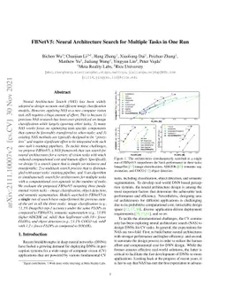 FBNetV5: Neural Architecture Search for Multiple Tasks in One Run