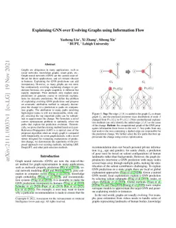 Explaining GNN over Evolving Graphs using Information Flow
