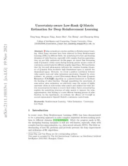 Uncertainty-aware Low-Rank Q-Matrix Estimation for Deep Reinforcement
  Learning