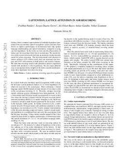 Lattention: Lattice-attention in ASR rescoring